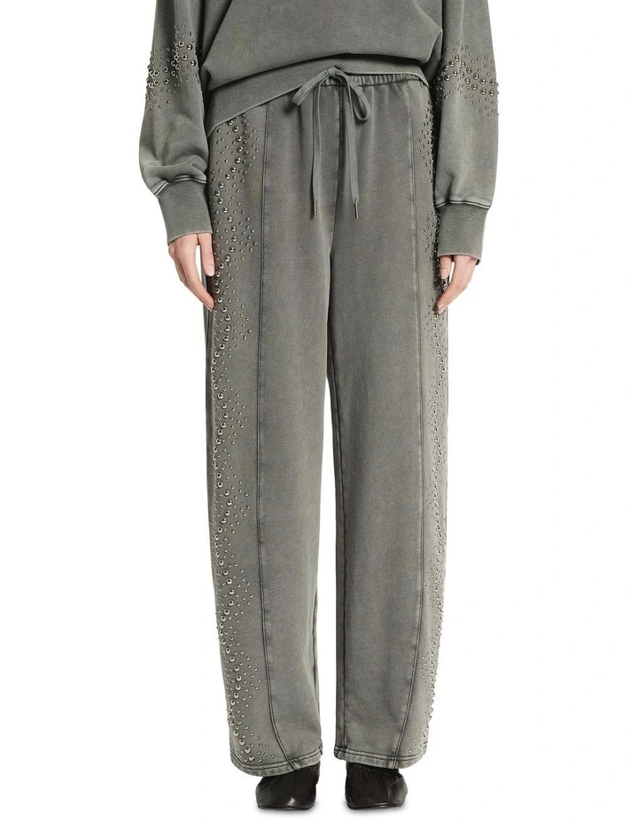 Raceway Embellished Sweat Pant in Grey image 3