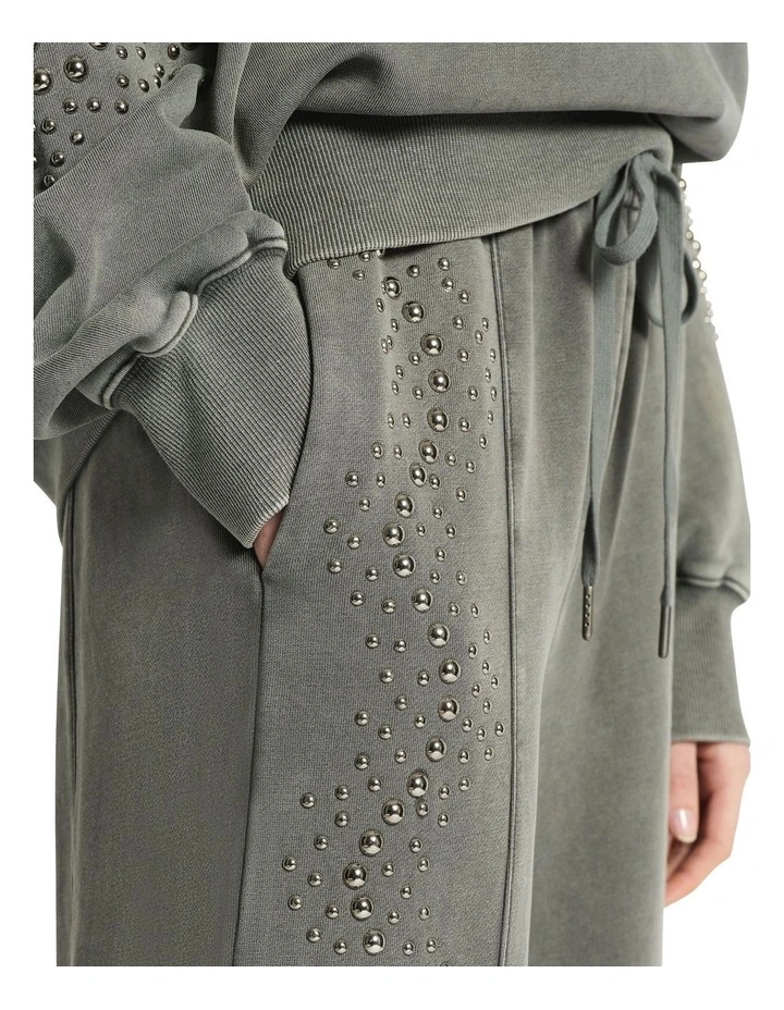 Raceway Embellished Sweat Pant in Grey image 4