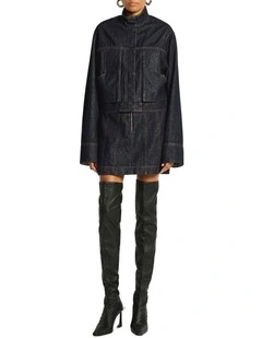 Labrinth Denim Mini Skirt in Raw Indigo