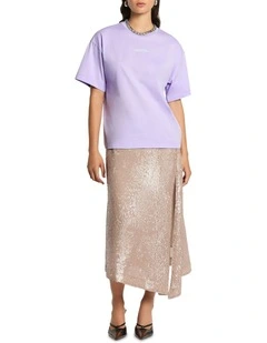 Selkie Sequin Skirt in Mineral