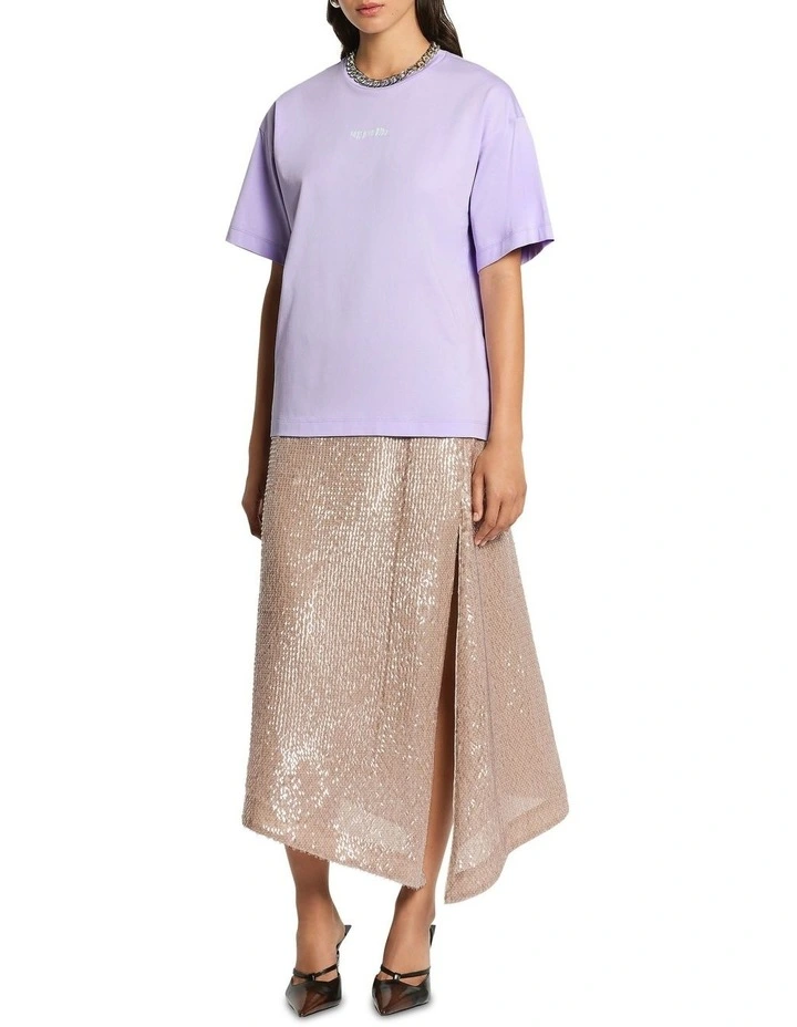 Selkie Sequin Skirt in Mineral image 4