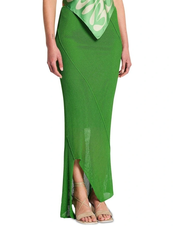 Verve Knit Skirt in Fern Green image 2