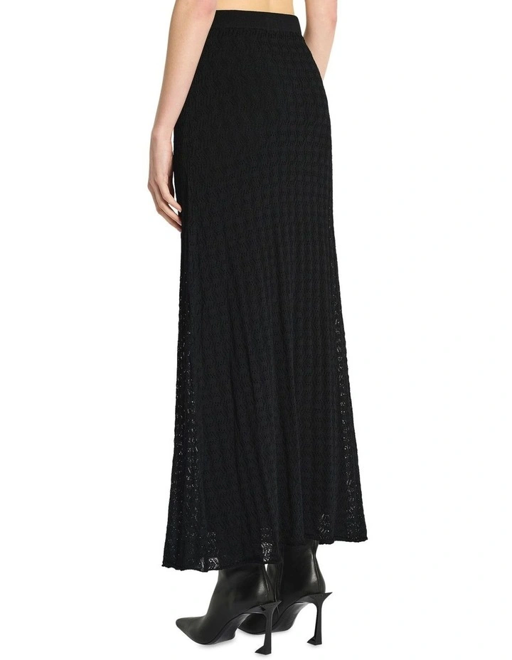 Le Femme Knit Skirt in Black image 2