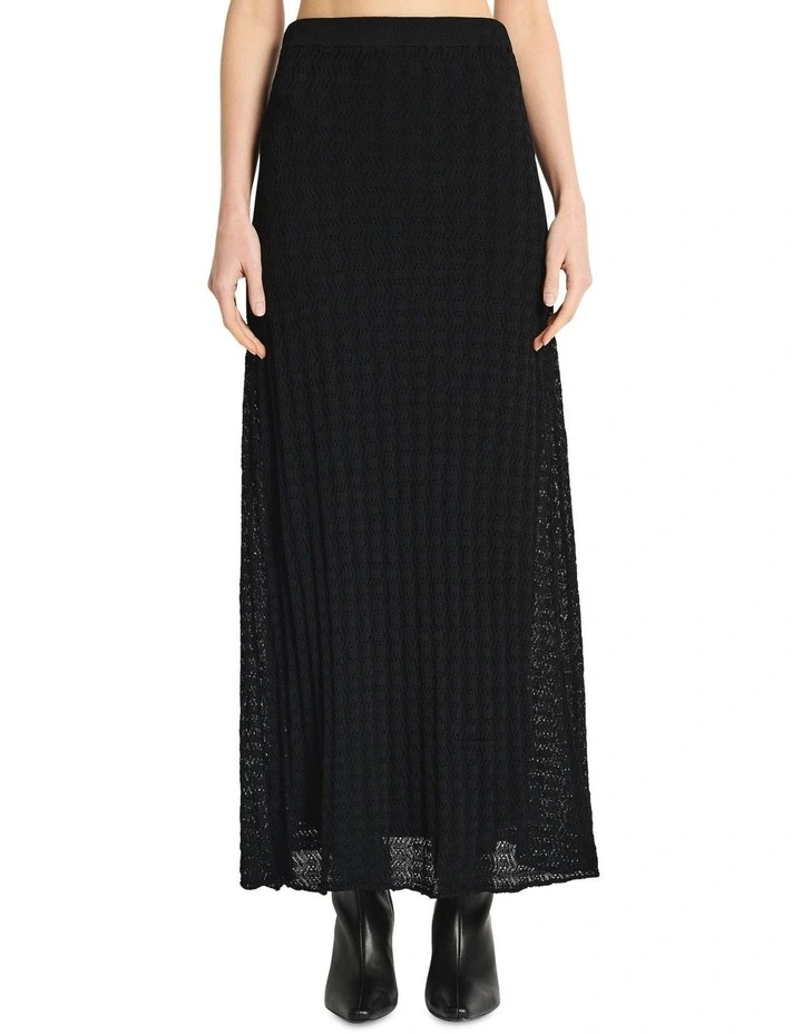 Le Femme Knit Skirt in Black image 3