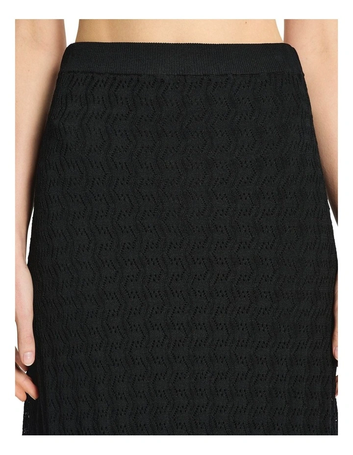 Le Femme Knit Skirt in Black image 4