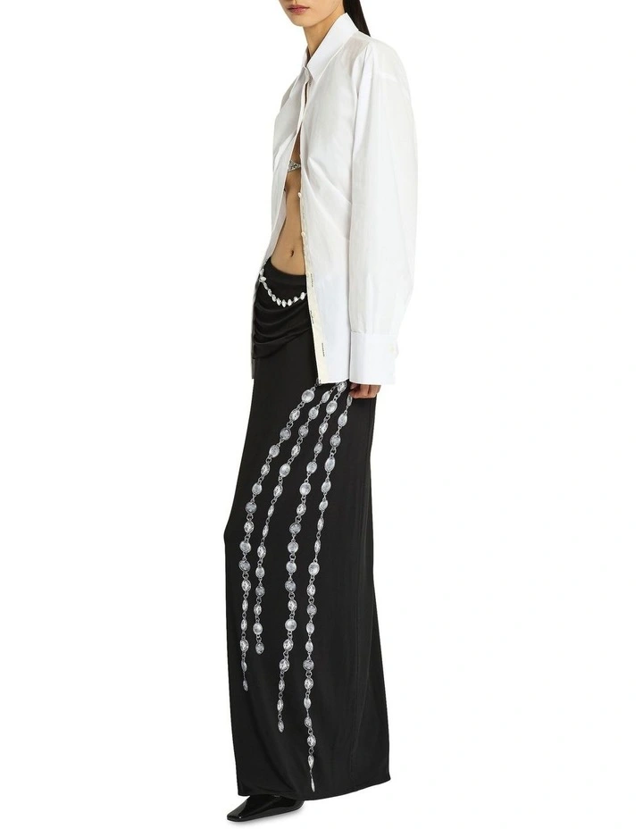 Illusions Maxi Skirt in Silver image 5