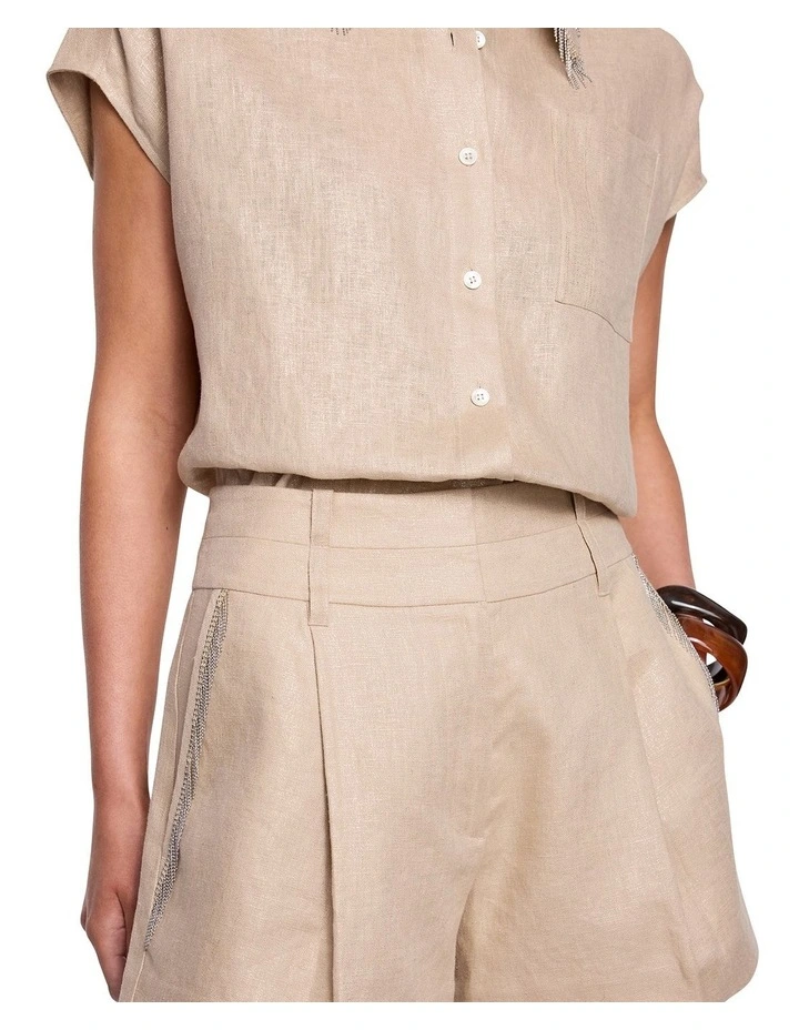 Rain Or Shine Shorts in Gilver Foil image 3