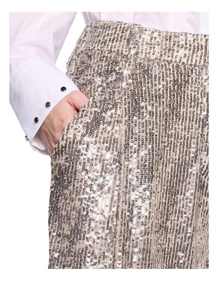 Silver Mirror Short in Silver image 3