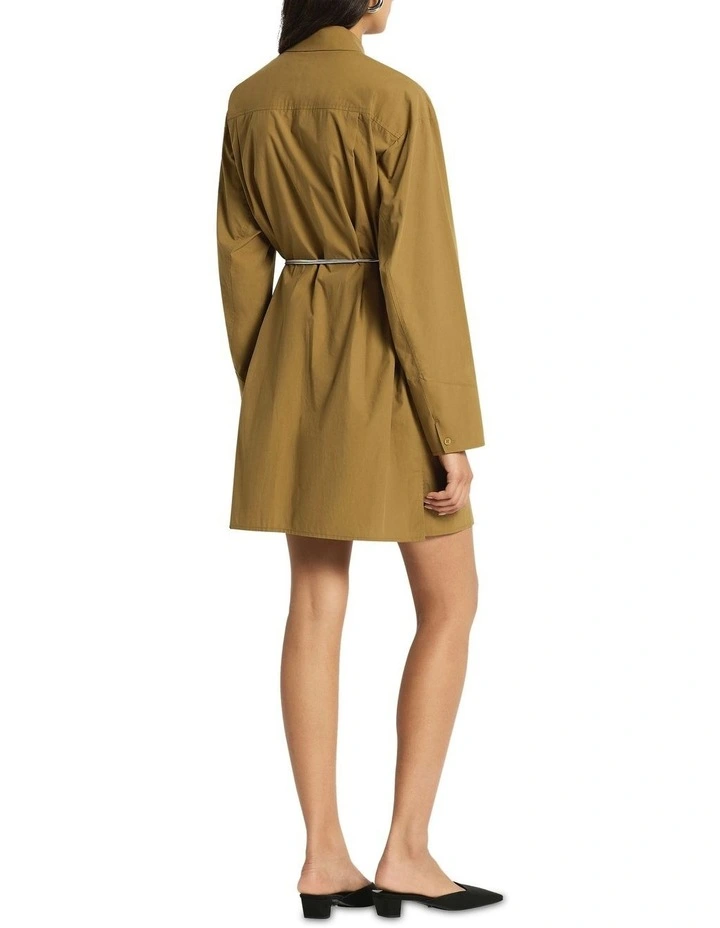 Romee Shirt Dress in Olive image 2