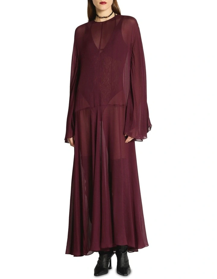 Oasis Long Sleeve Dress in Green image 1