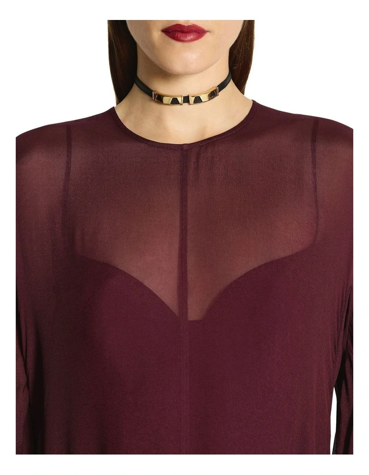 Oasis Long Sleeve Dress in Green image 4