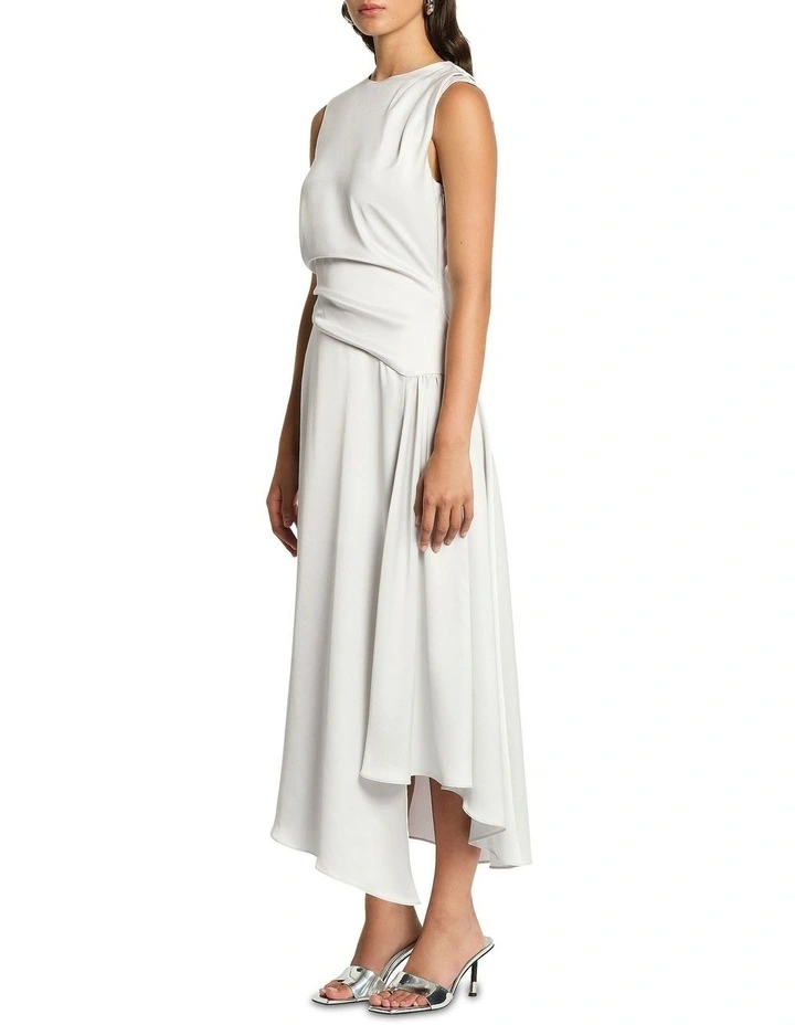 Vague Love Midi Dress in Silver image 4