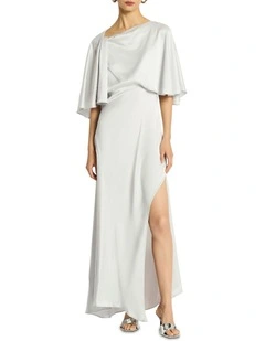 Vague Love Cape Dress in Silver