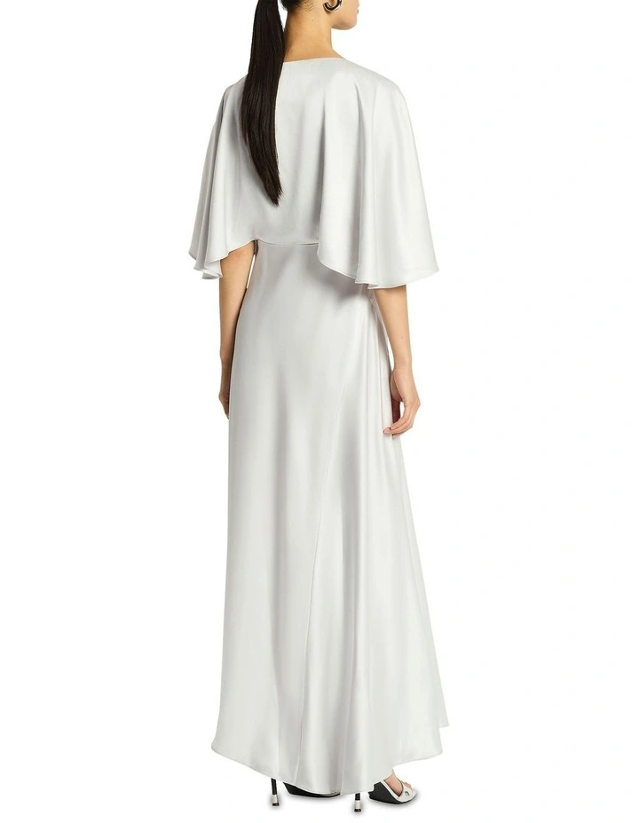 Vague Love Cape Dress in Silver image 2