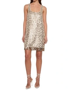 Summer Night City Dress in Gold