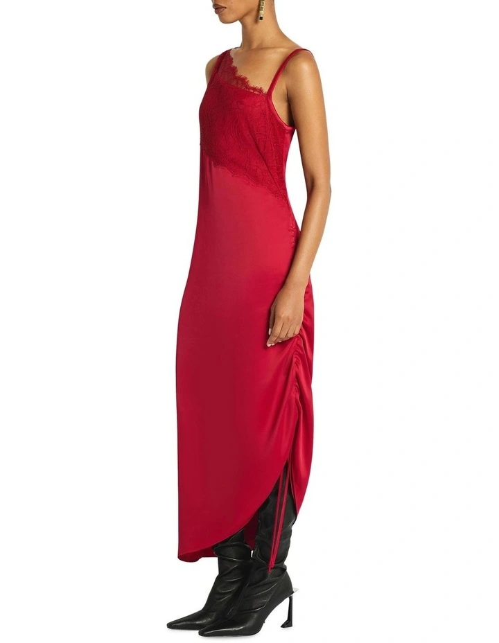 Rozes Midi Dress in Pomegranate image 2