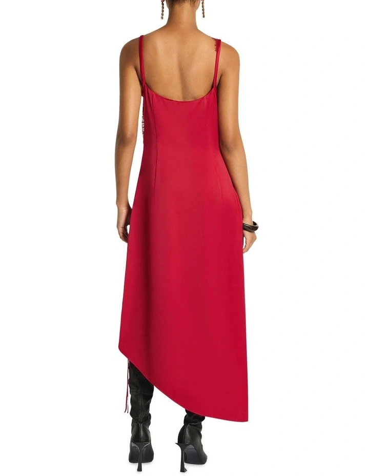 Rozes Midi Dress in Pomegranate image 3