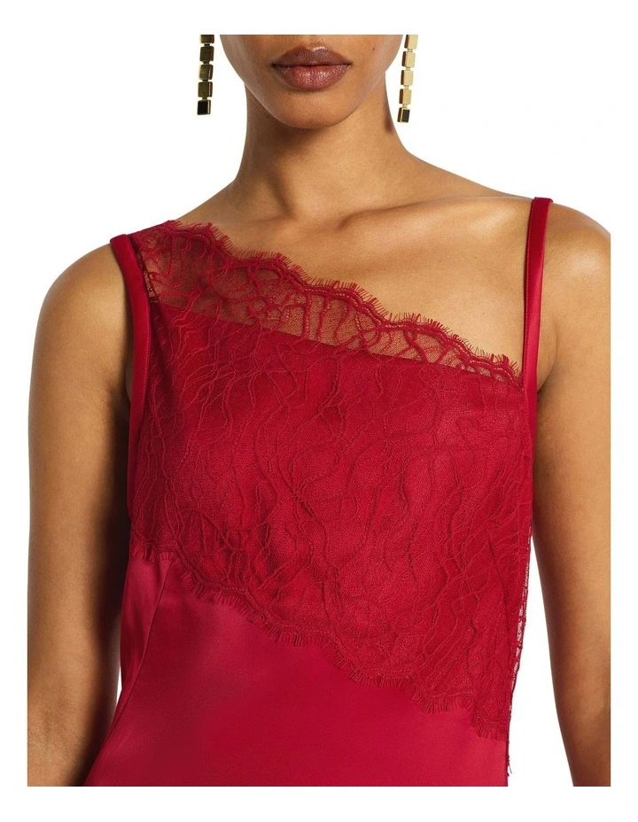 Rozes Midi Dress in Pomegranate image 4