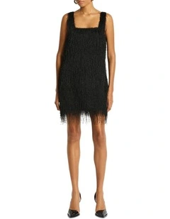 Dolce Fringe Dress in Black