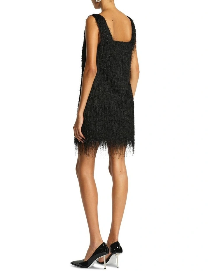 Dolce Fringe Dress in Black image 2