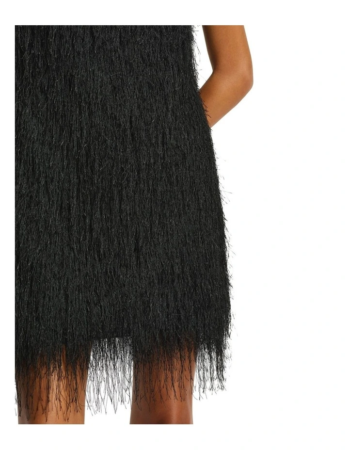 Dolce Fringe Dress in Black image 4
