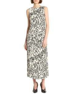 Moire Dress in Multi