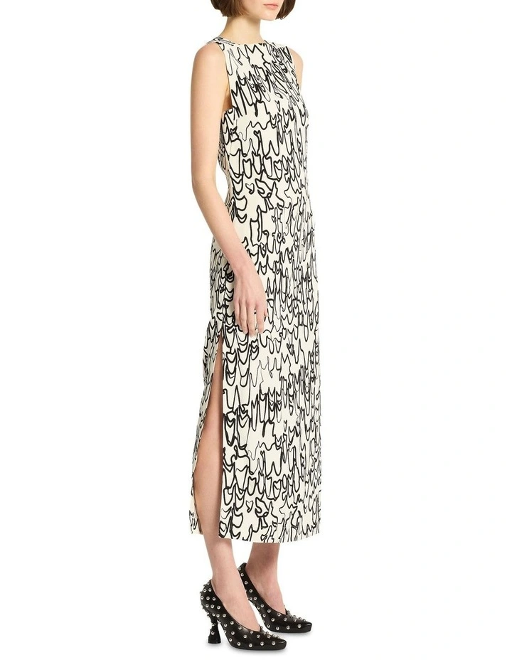 Moire Dress in Multi image 3