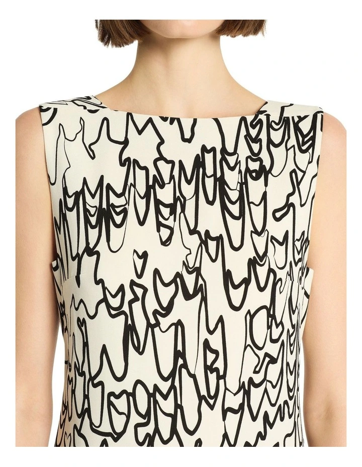 Moire Dress in Multi image 4