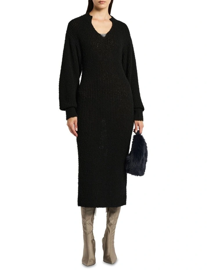 Hibernate Knit Dress in Noir image 1