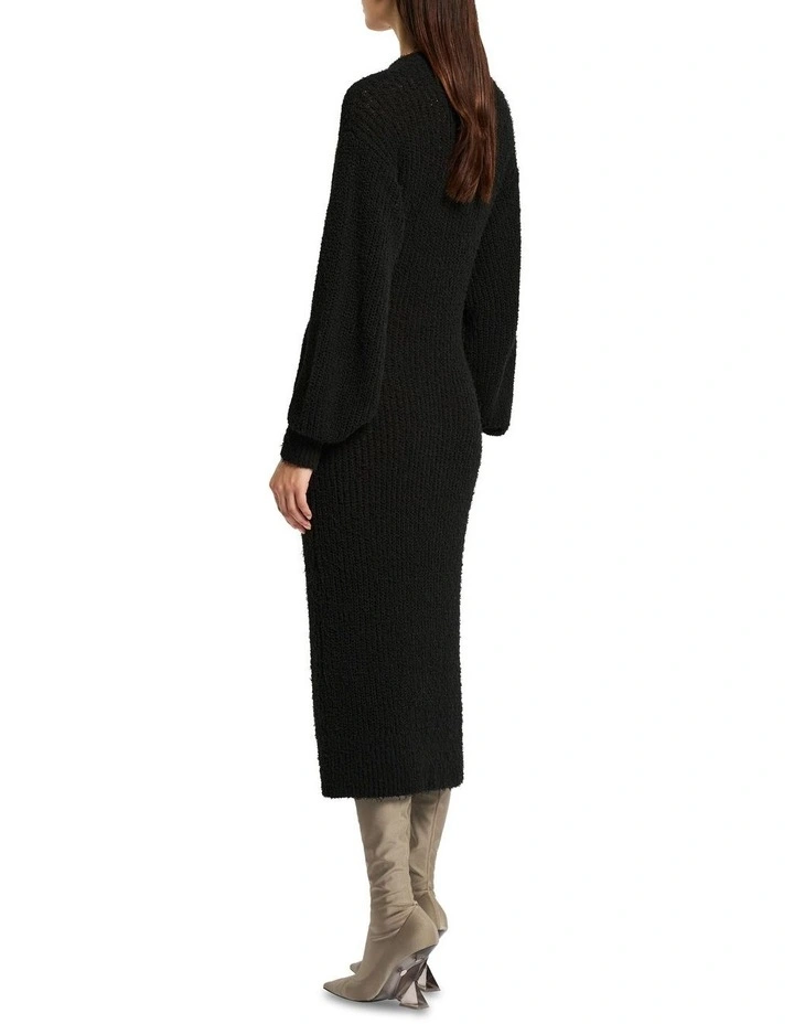 Hibernate Knit Dress in Noir image 4