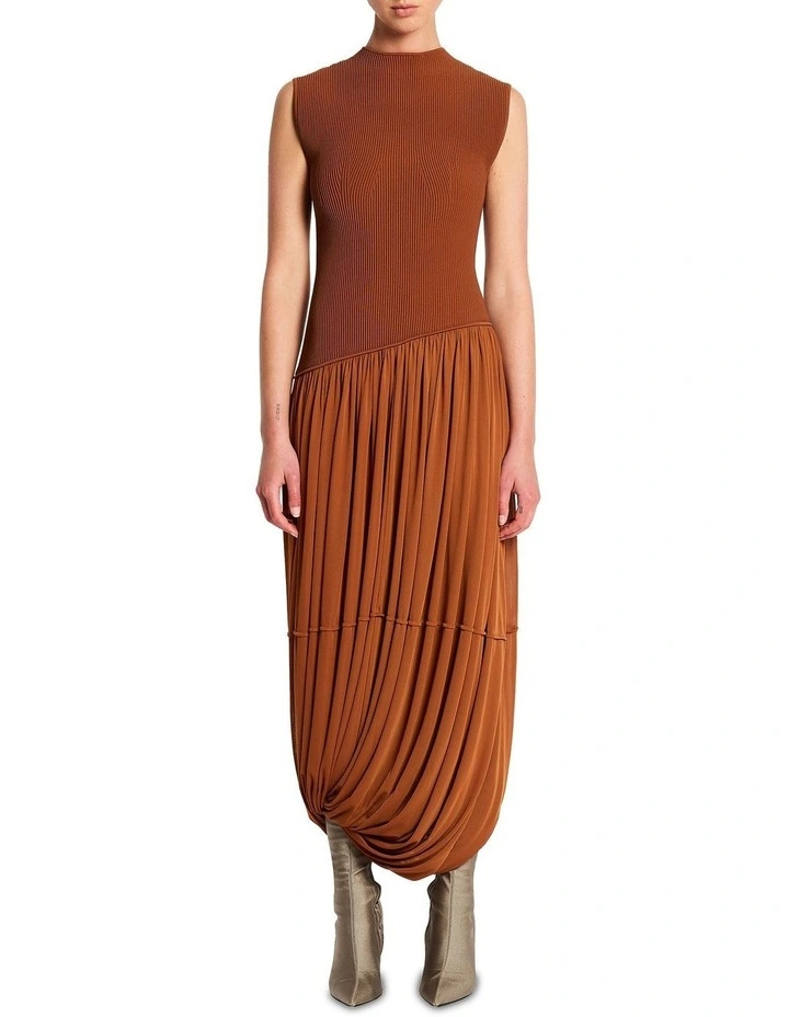 Apocalypse S/l Knit Dress in Rust image 1
