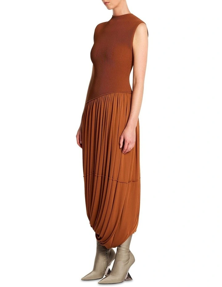 Apocalypse S/l Knit Dress in Rust image 2