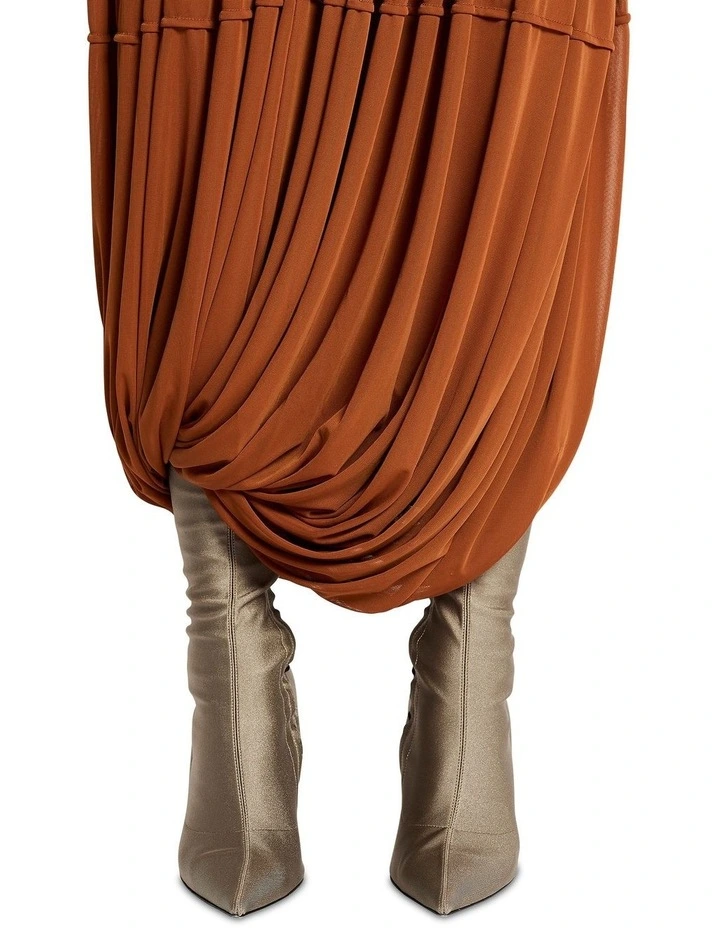 Apocalypse S/l Knit Dress in Rust image 3