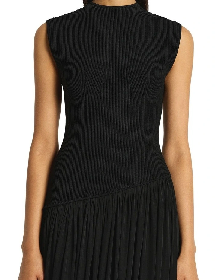 Apocalypse Sleeveless Knit Dress in Black image 3