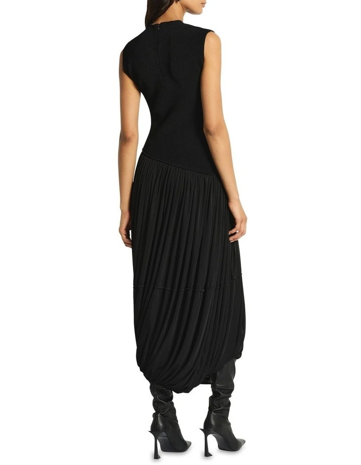 Apocalypse Sleeveless Knit Dress in Black image 4