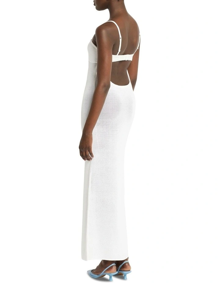 Dream Weaver Knit Dress in Ivory image 2