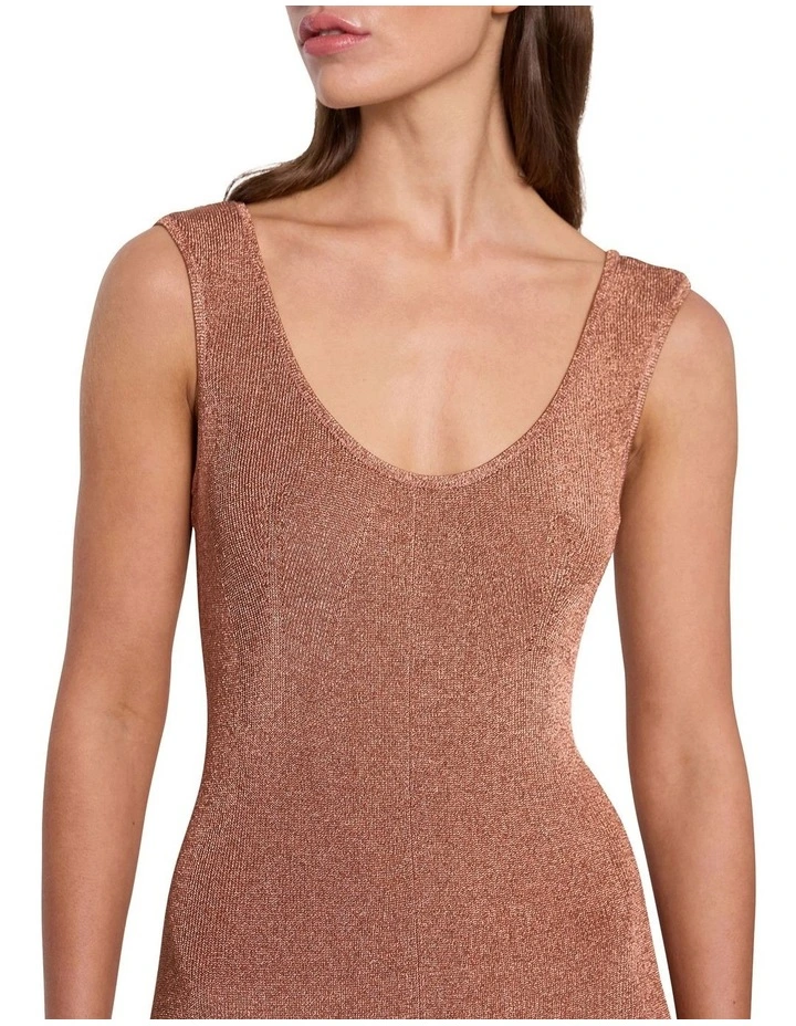 In The Dark Metallic Dress in Copper image 2