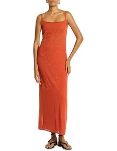Amber Sands Knit Dress in Apricot