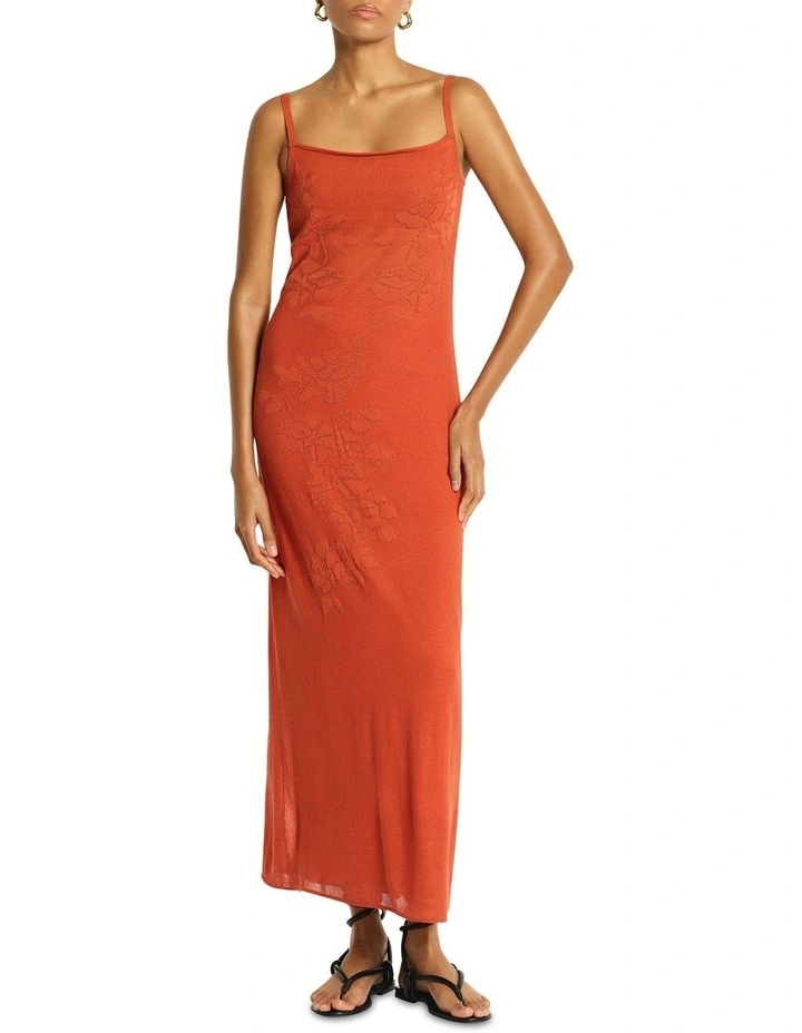 Amber Sands Knit Dress in Apricot image 1