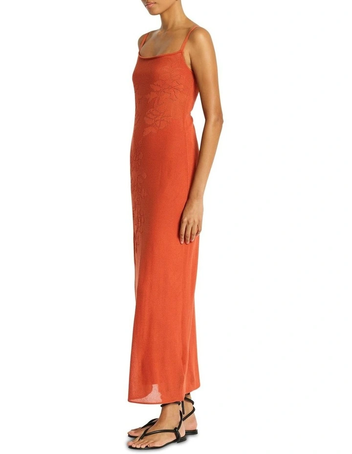 Amber Sands Knit Dress in Apricot image 4