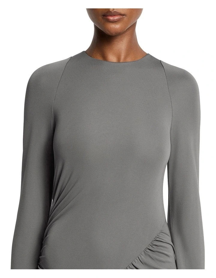 Hypatia Dress in Dark Charcoal image 2