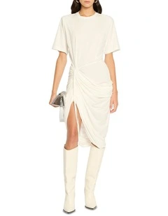 High Beam Tee Dress in Bright White