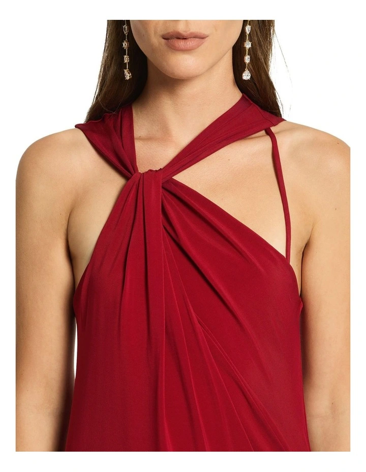 Night Jazz Strap Dress in Dark Red image 3
