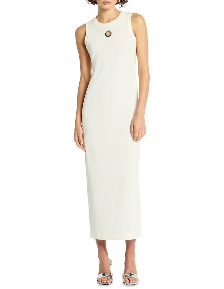 Detour Rib Dress in Ivory image 1