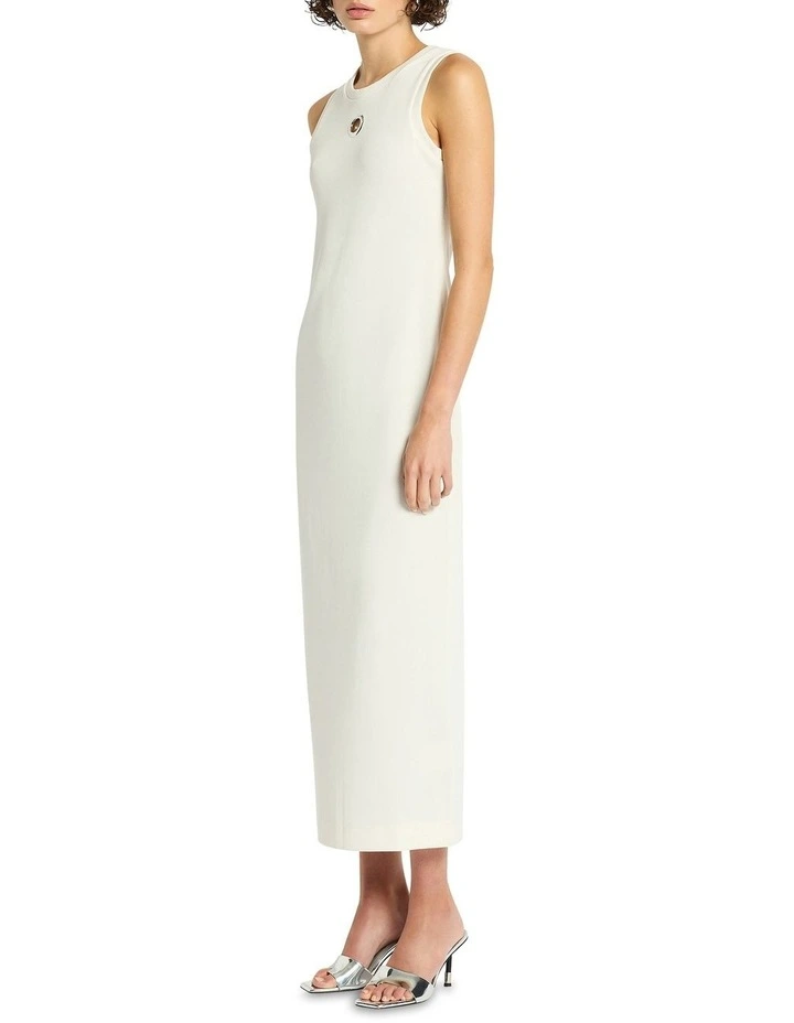 Detour Rib Dress in Ivory image 3
