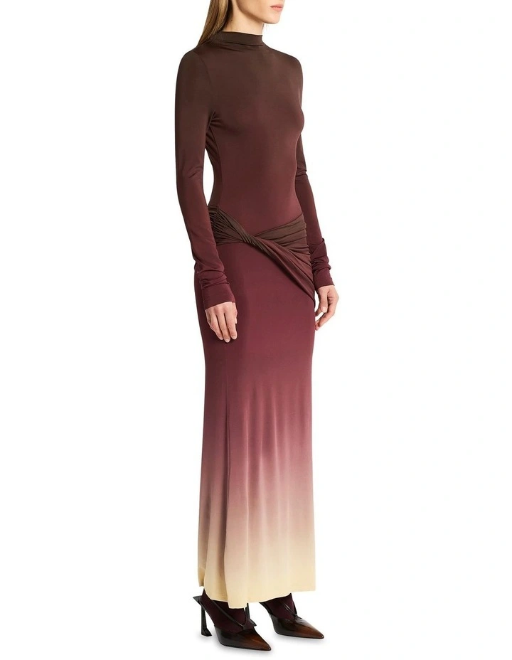 Life Form Jersey Maxi Dress in Cherry image 2