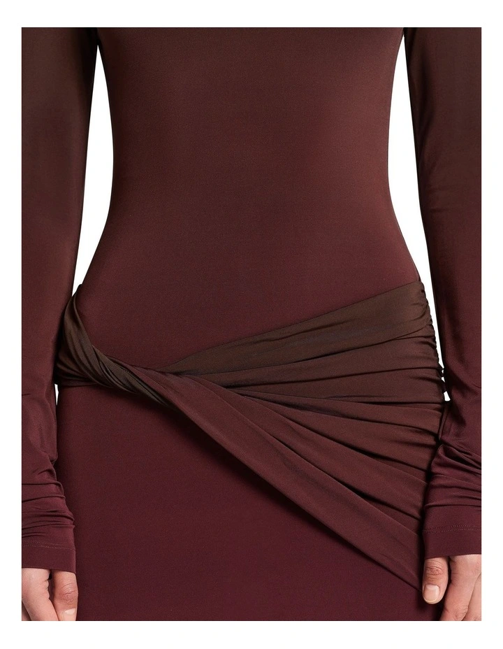 Life Form Jersey Maxi Dress in Cherry image 3