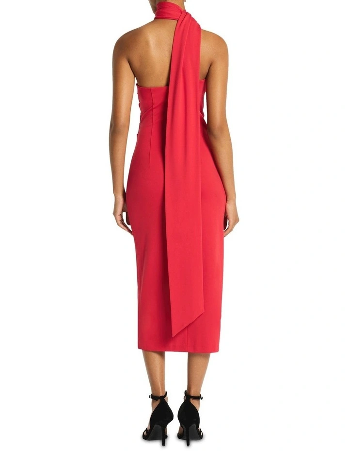 Monroe Halterneck Dress in Rhubarb image 3
