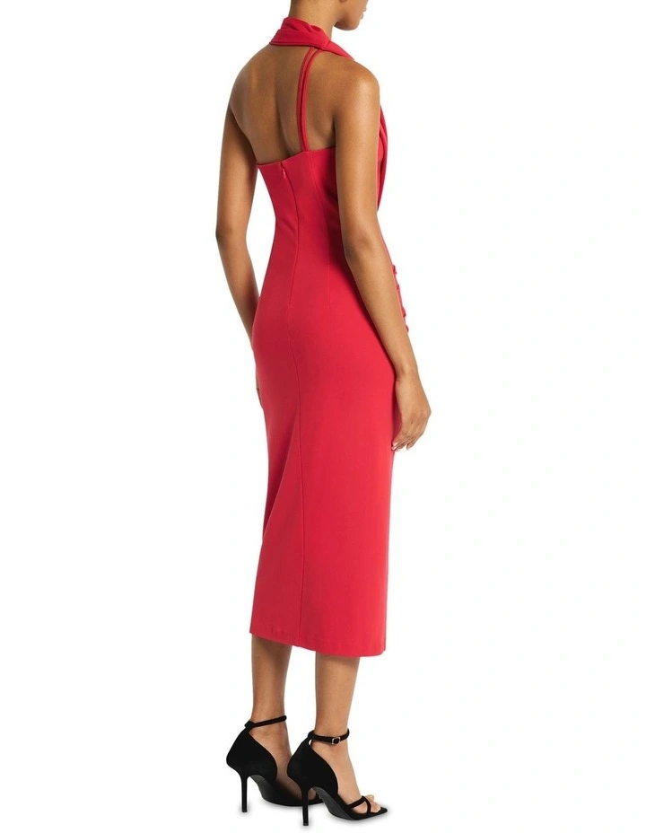 Monroe Halterneck Dress in Rhubarb image 5