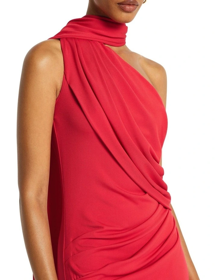 Monroe Halterneck Dress in Rhubarb image 6